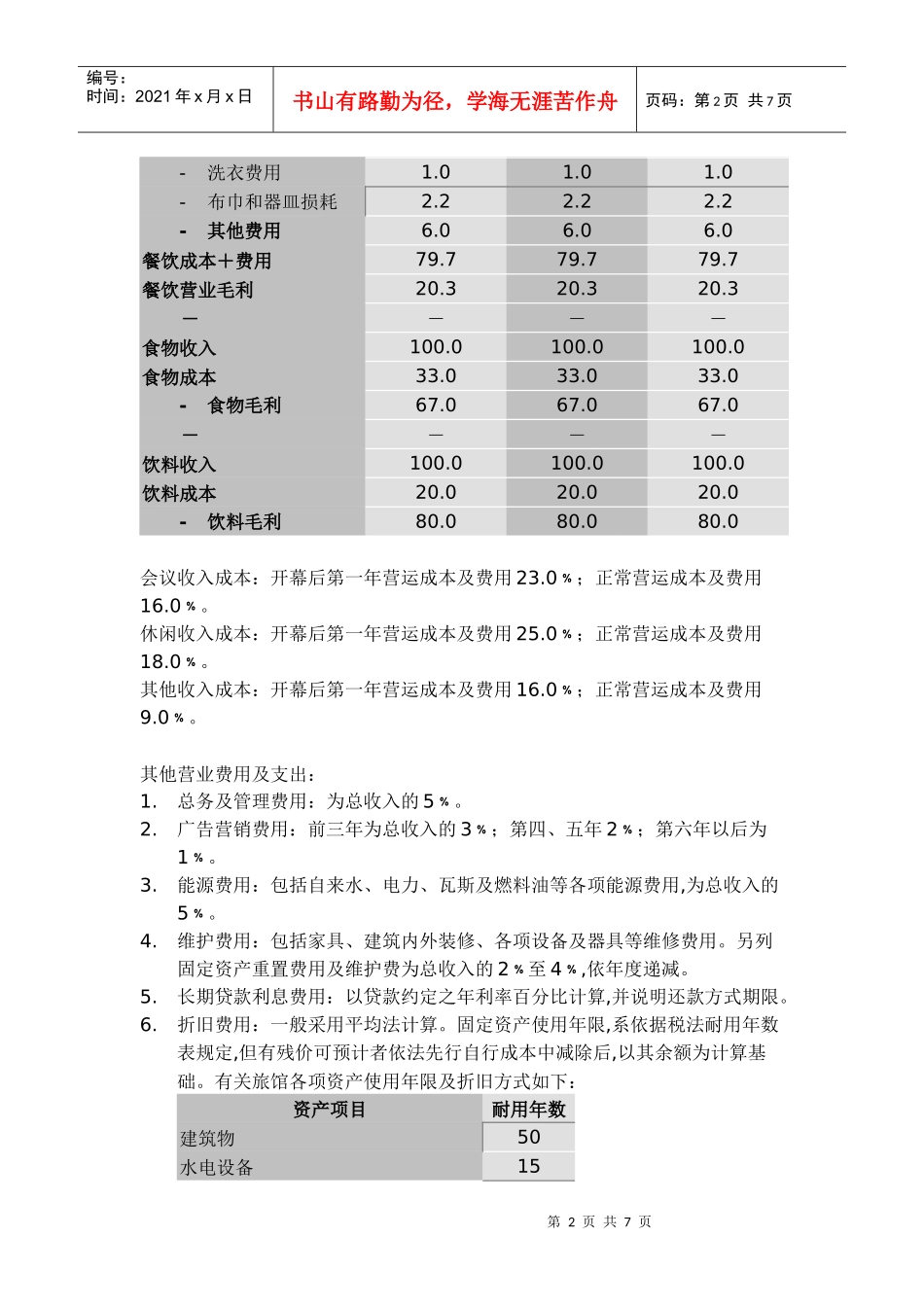 客房销售成本管理_第2页