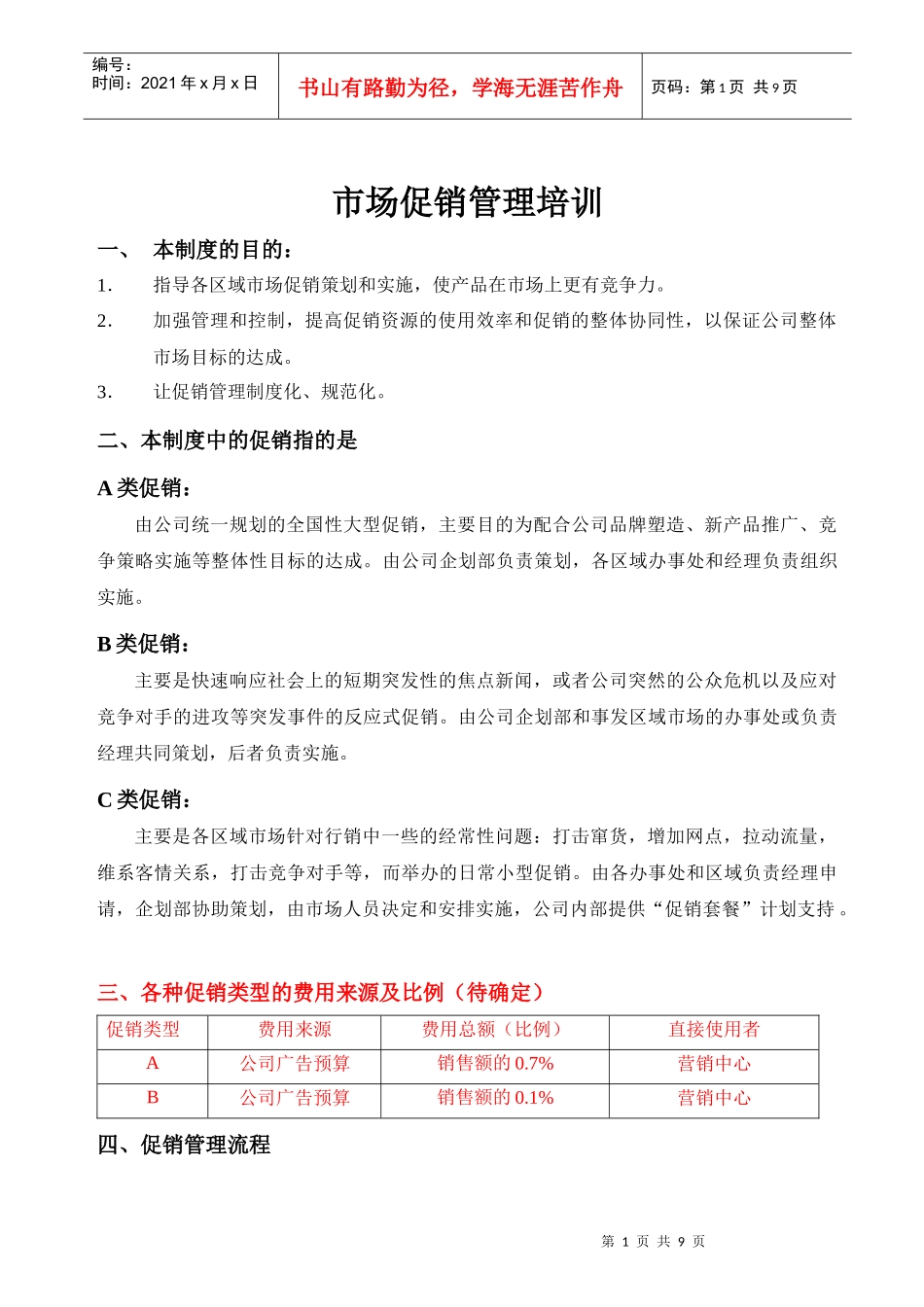 市场促销管理培训_第1页