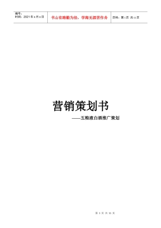 五粮液三十年营销策划书范本