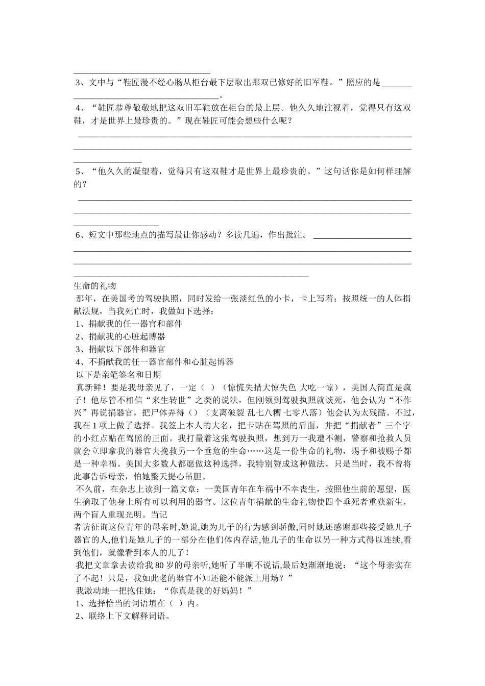 一双旧军鞋读后感 _第3页