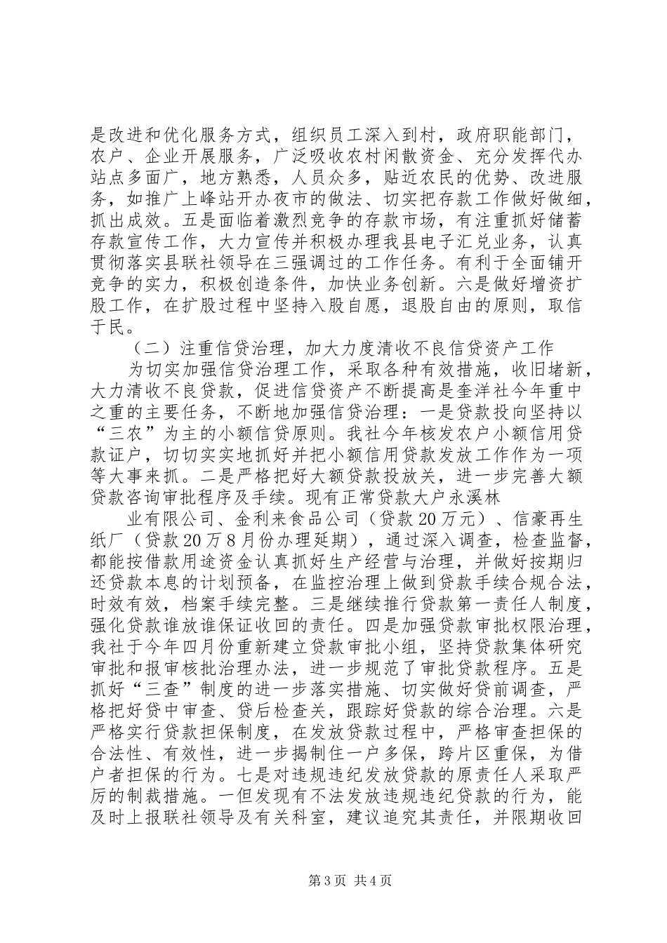 农村信用合作社主任个人工作总结_第3页