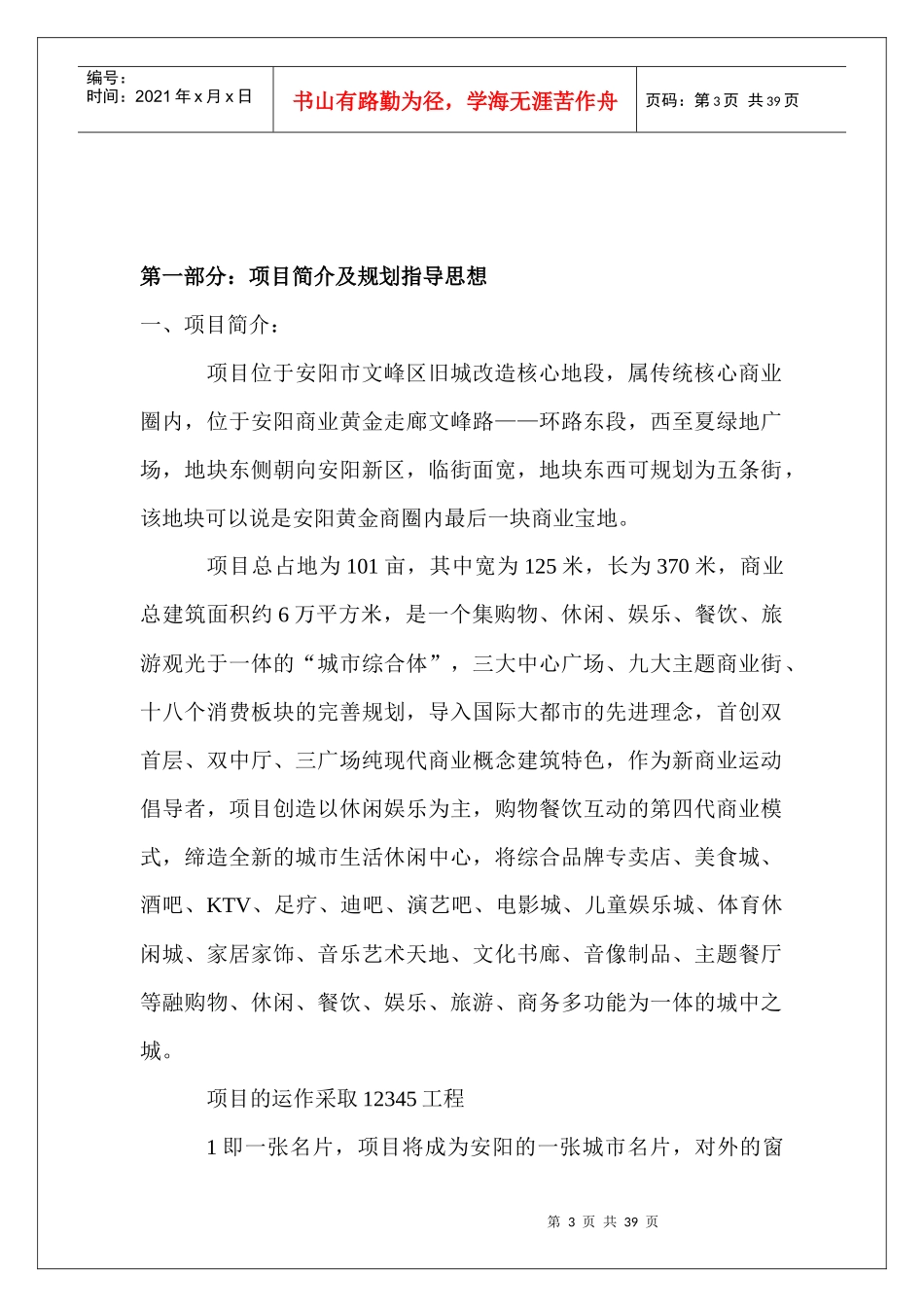 安阳市商业营销策划方案_第3页