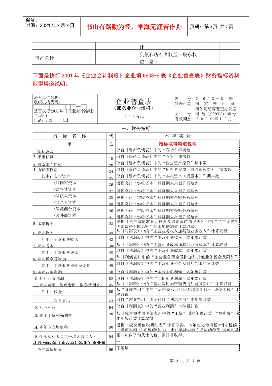 《服务业企业普查表》表格-第五讲_第3页