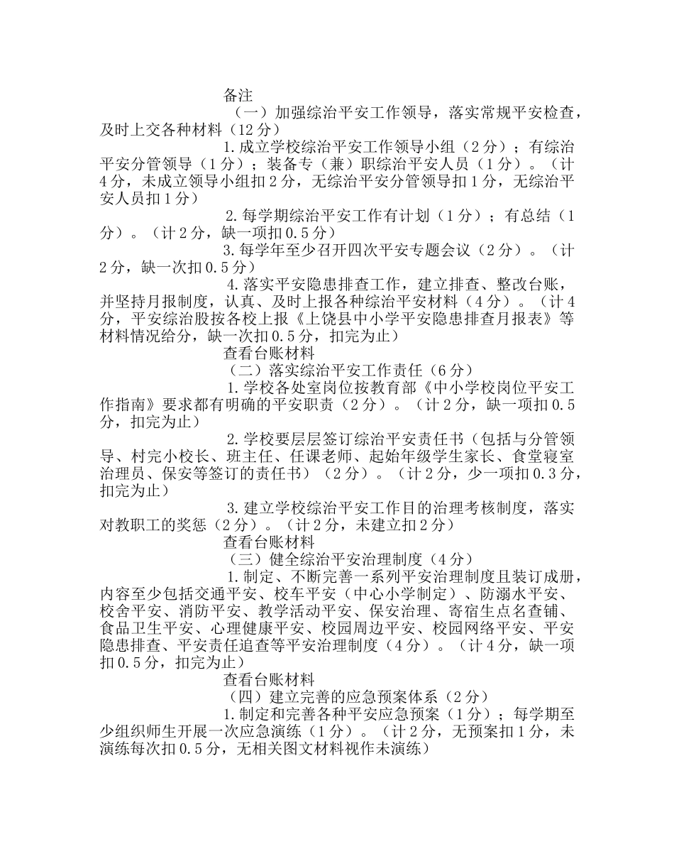 学校后勤范文综治安全工作目标管理专项考评方案 _第3页