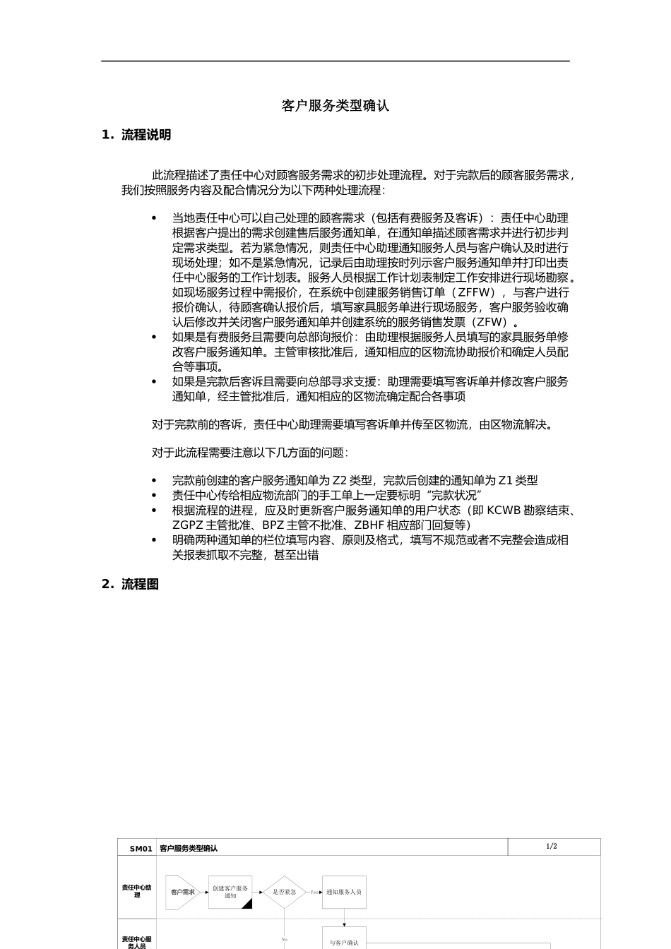 客户服务类型确认流程说明_第1页