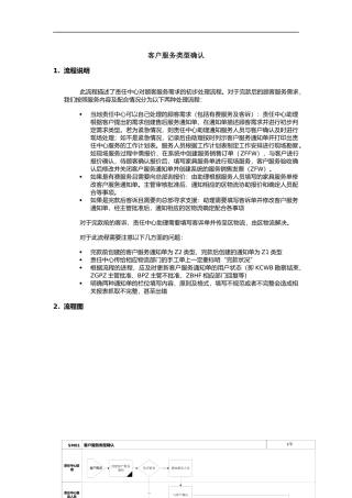 客户服务类型确认流程说明