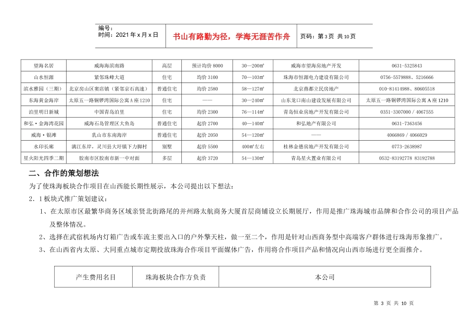 09.3.16珠海板块形式异地营销执行策略报告_第3页