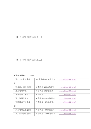 现代企业工作分析方法研讨