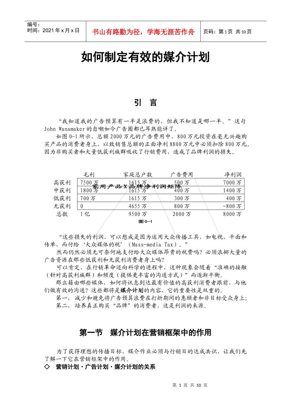 如何制定有效的媒介计划_第1页