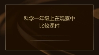 科学一年级上在观察中比较课件