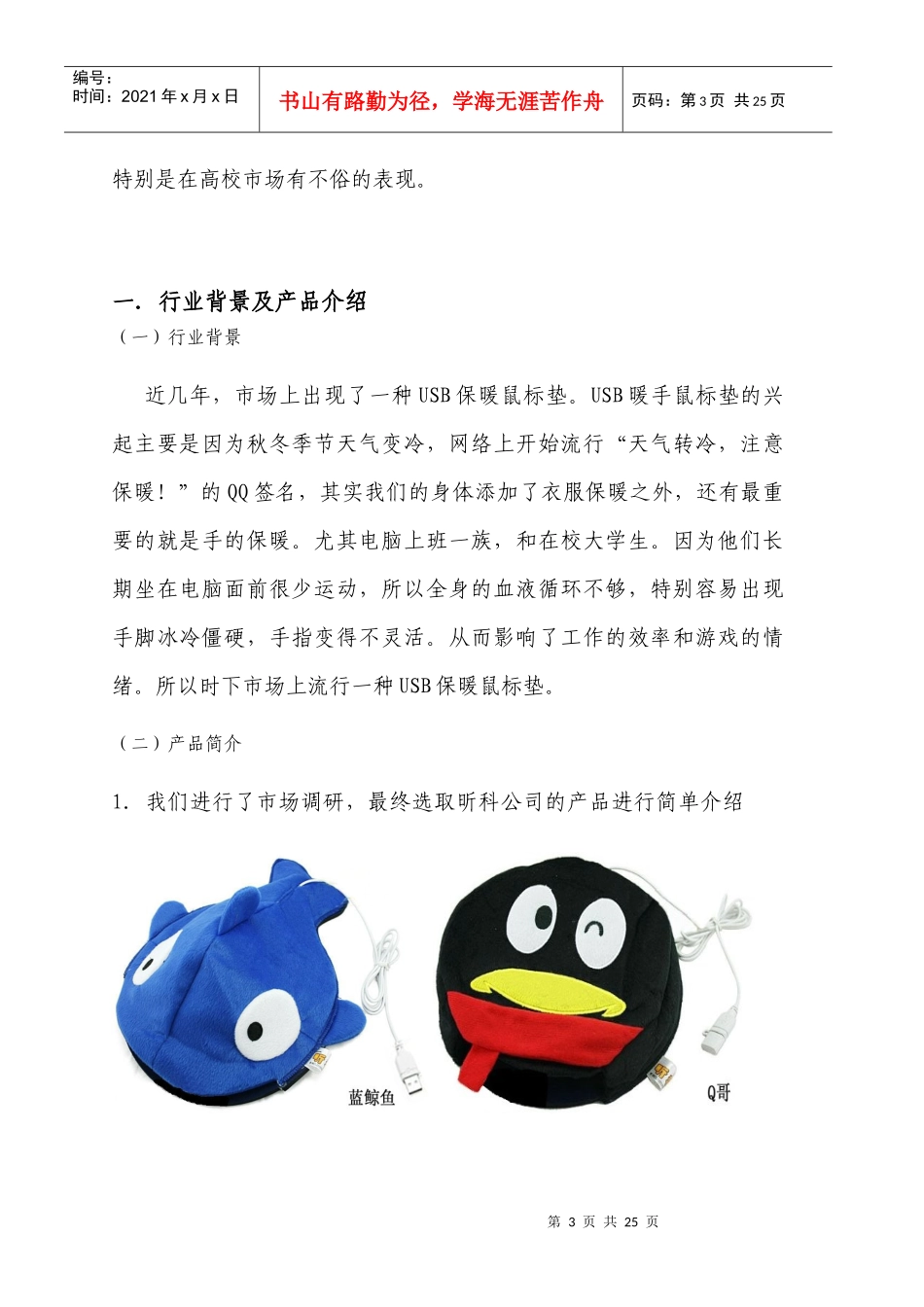 USB鼠标垫营销策划_第3页