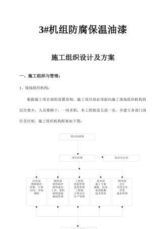 3机组防腐保温油漆工程施工方案