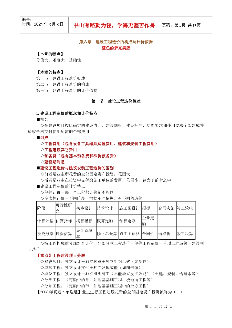 建筑专业知识与实务章节讲义06_第1页