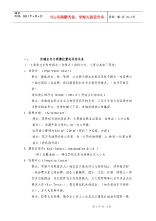 店铺功能规划与经营管理