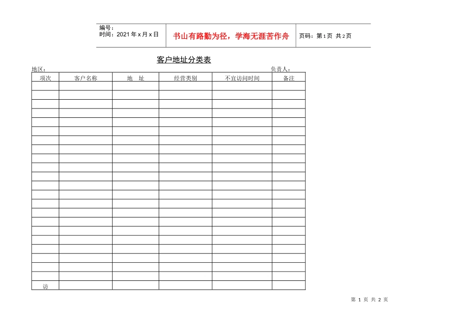客户地址分类表(2)_第1页