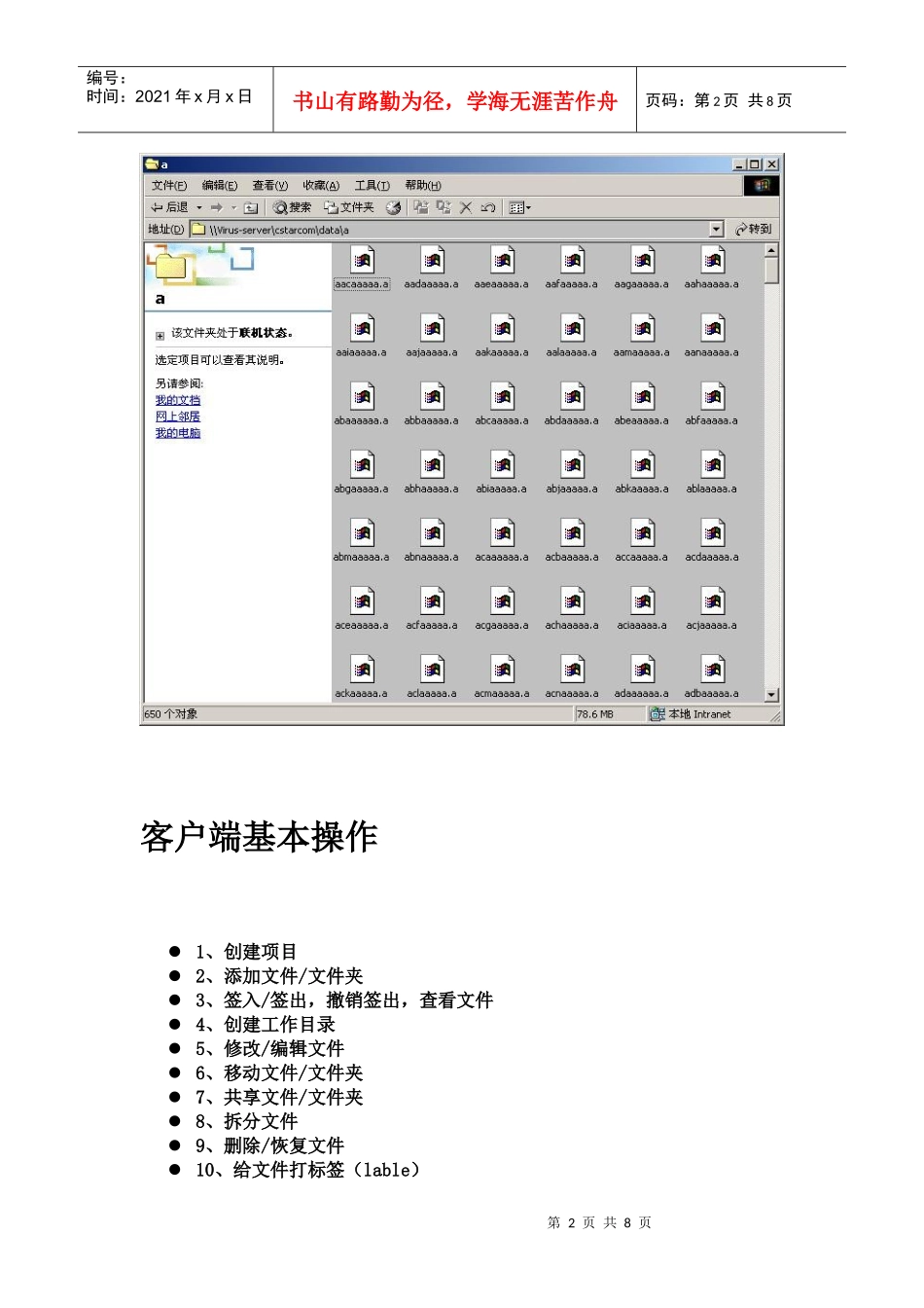 VSS2005客户端操作手册_第2页
