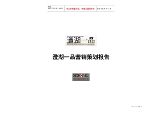南昌澄湖一品项目全程营销策划报告_84PPT