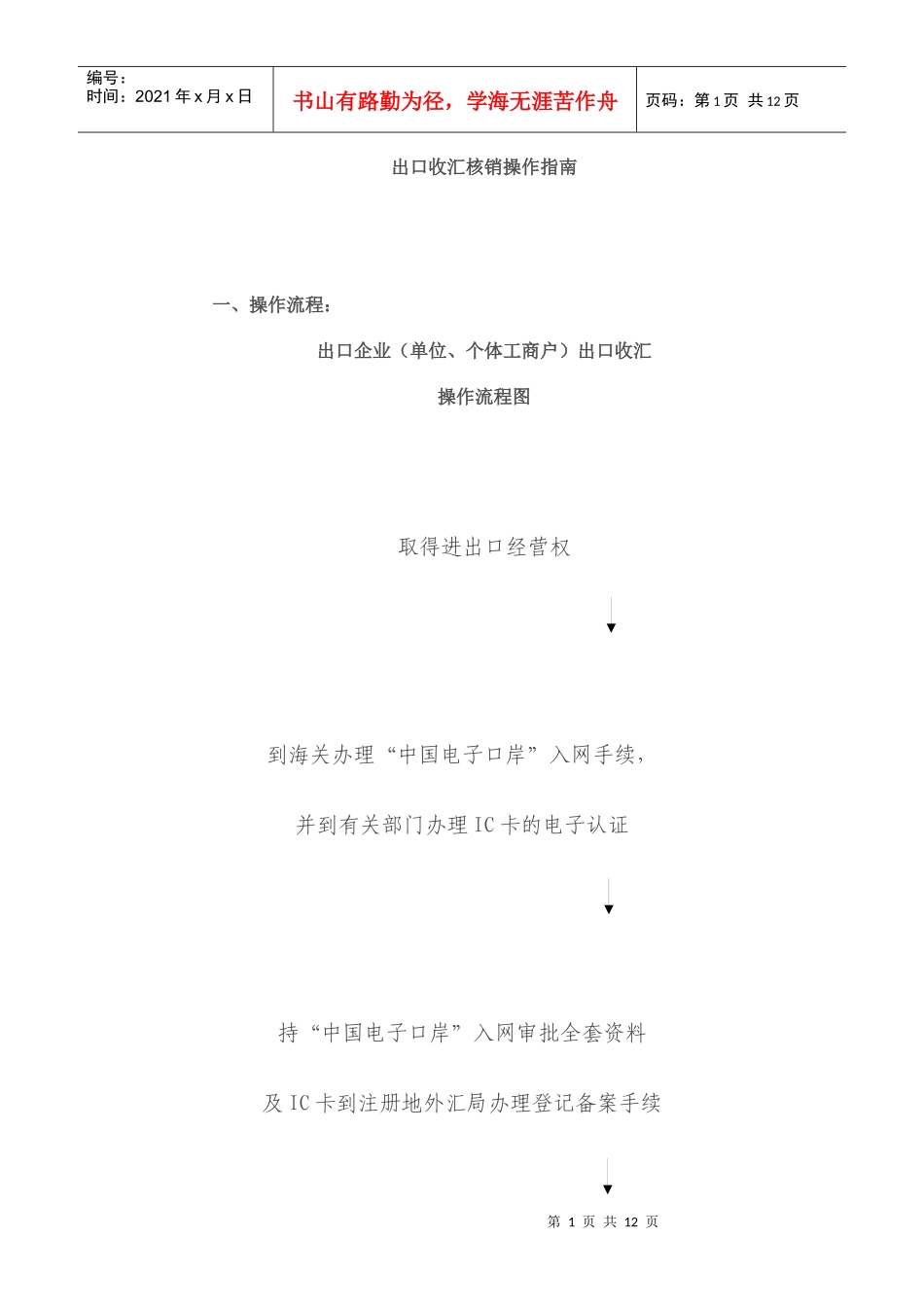 出口收汇核销操作指南_第1页