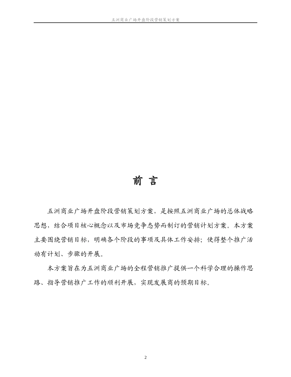 商业广场开盘阶段营销策划方案_第2页
