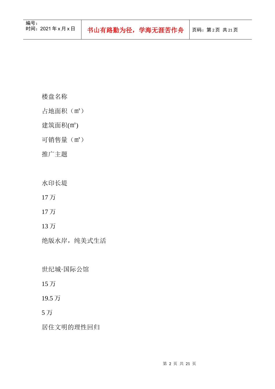 东莞中高端住宅市场分析_第2页