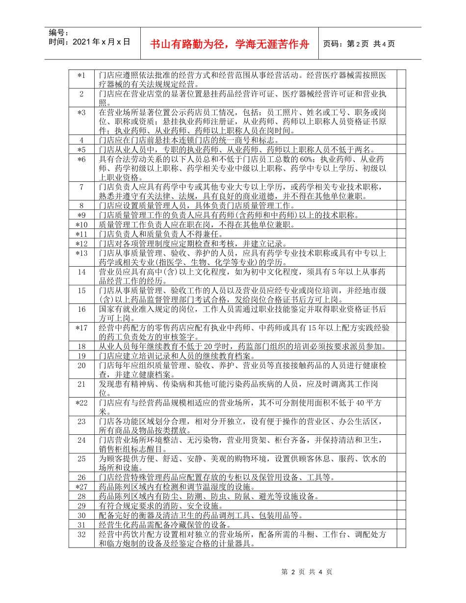 南京市示范药店验收细则连锁门店_第2页