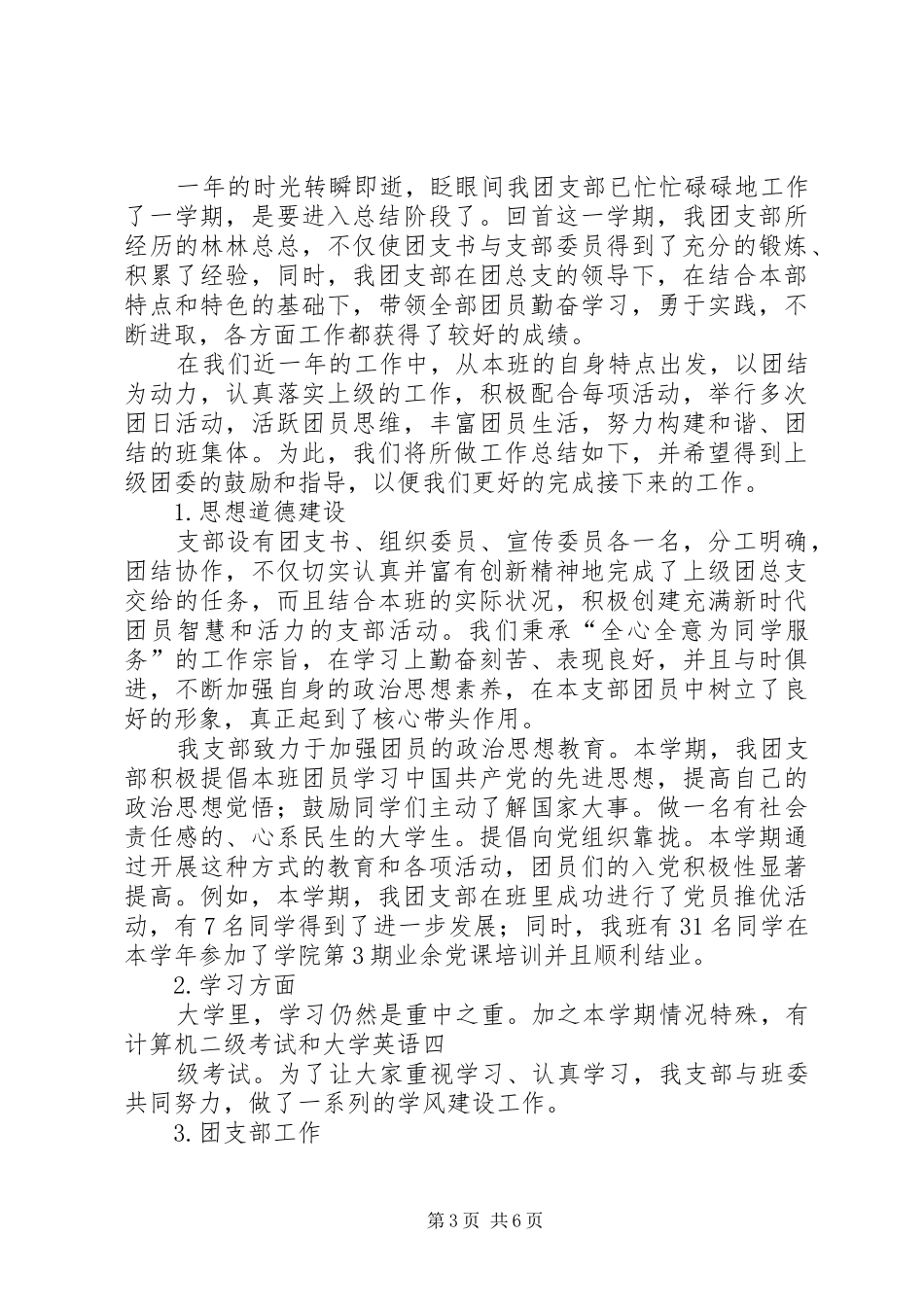 年团支部工作总结_第3页