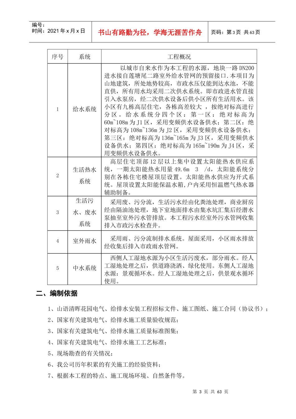 山语清晖花园水电安装施工方案(最新)_第3页