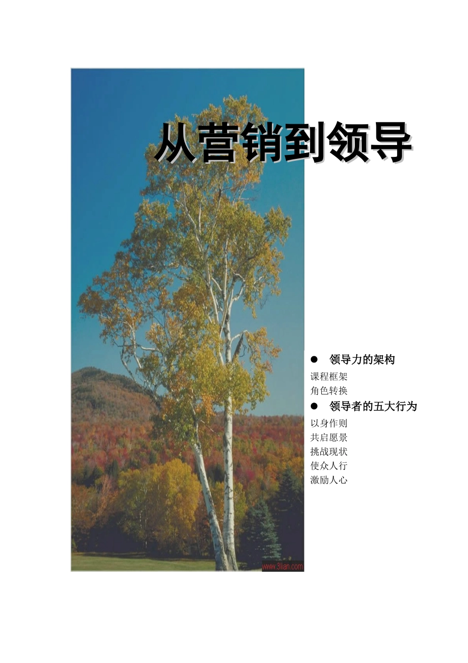 基础管理－从营销到领导－黄色教材纸单面－左上角钉－120份(DOC17页)_第1页