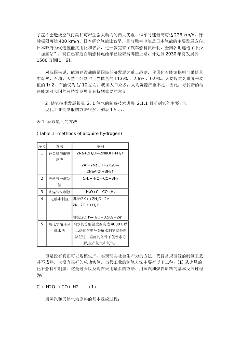 新型含能体能源：氢能及储氢技术的最新进展_第2页