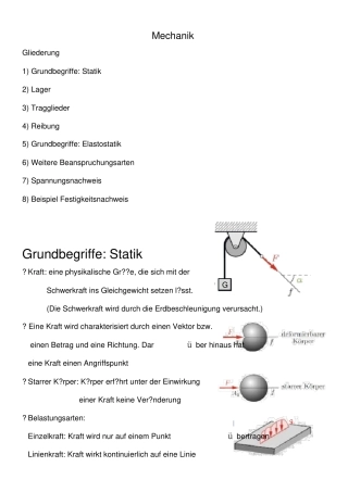 专业德语-力学Mechanik