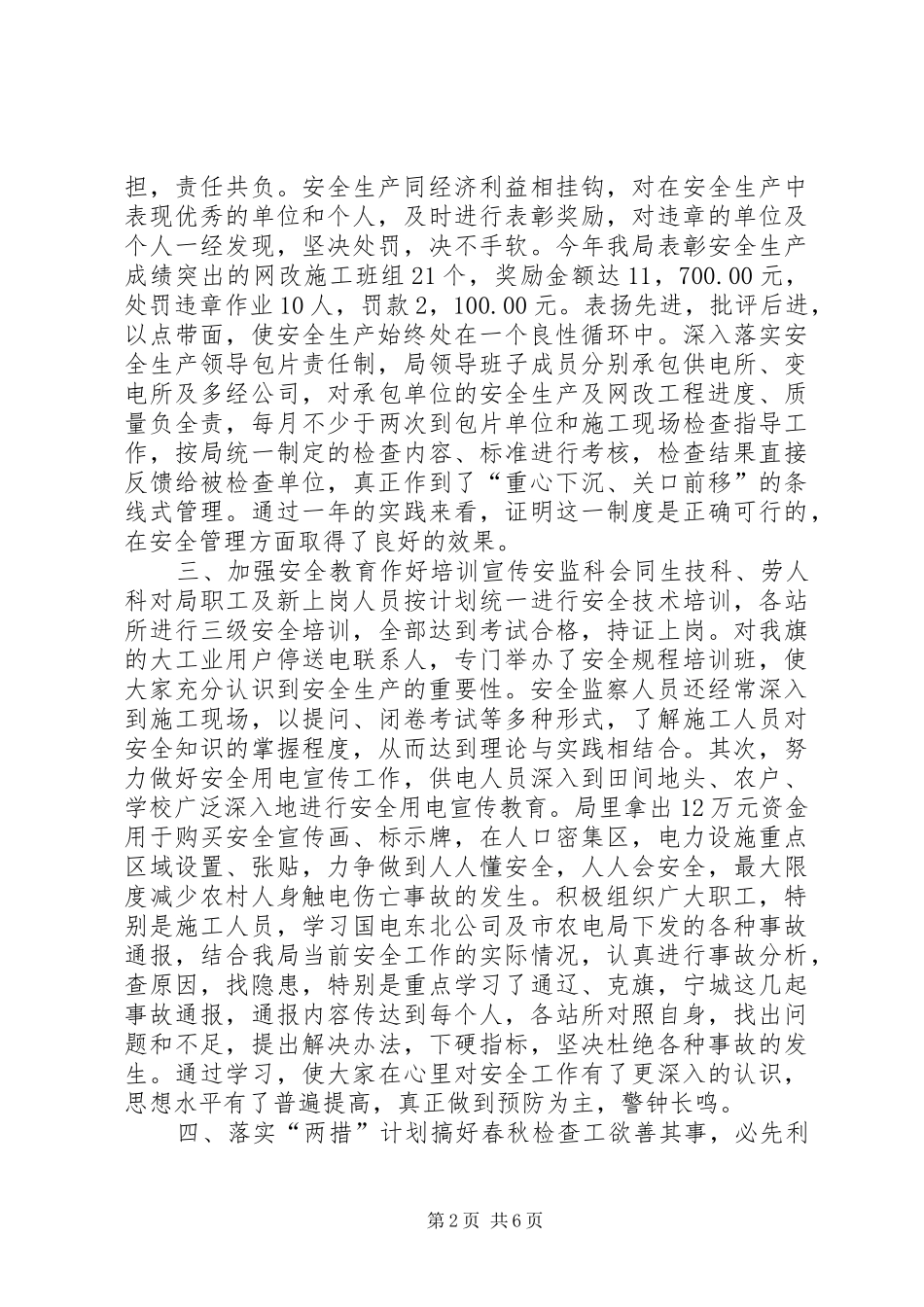 农电局年度安全总结_第2页