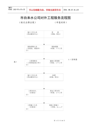 市自来水公司对外服务流程示意图doc-市自来水公司对外工