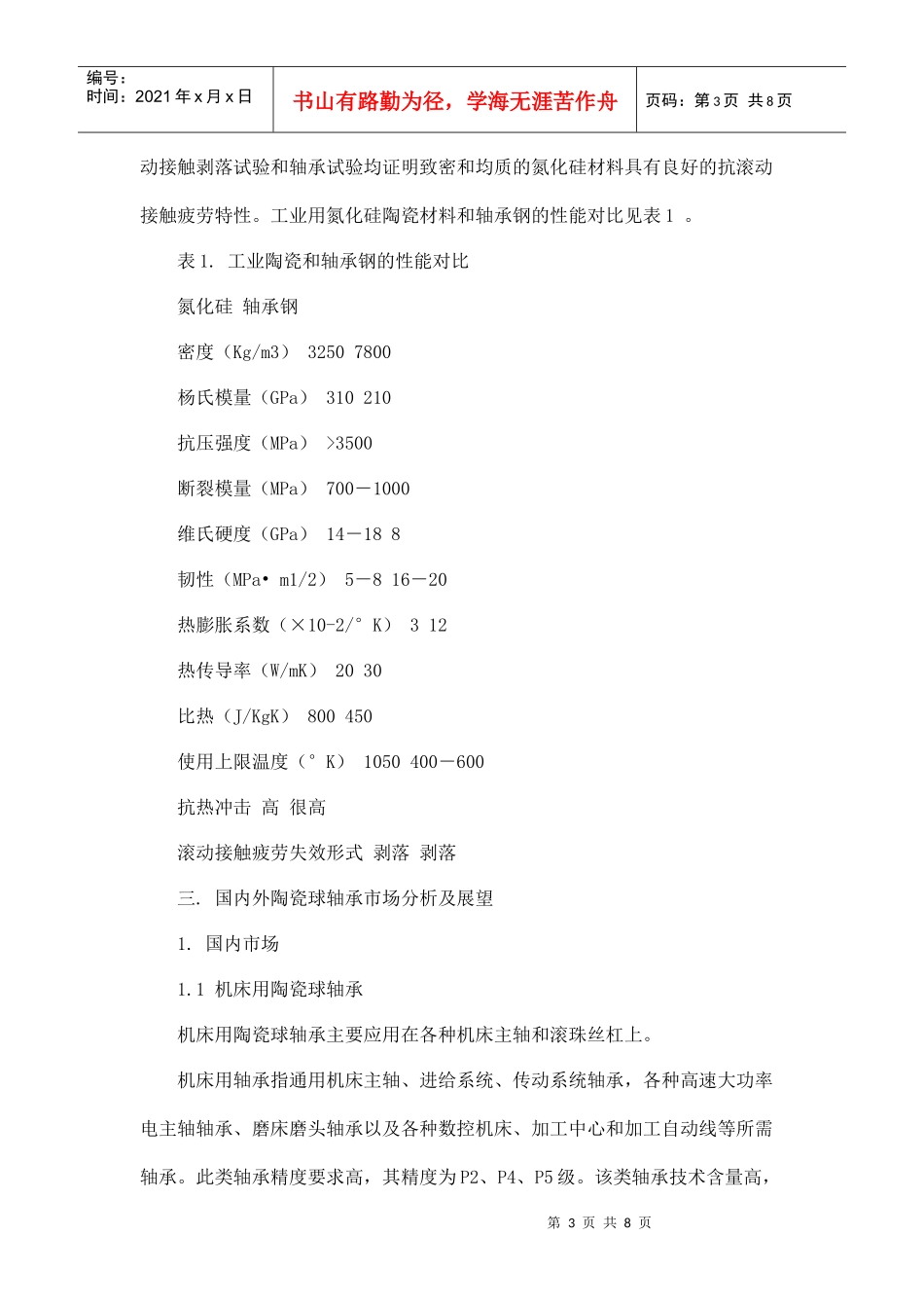 国内外陶瓷球轴承的应用及市场分析_第3页