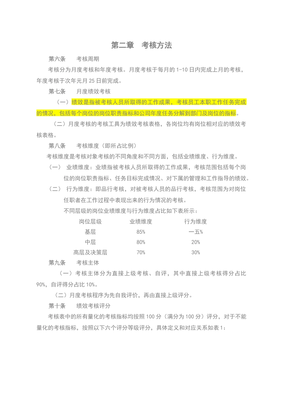 大中型生产型企业绩效考核方案范例_第3页