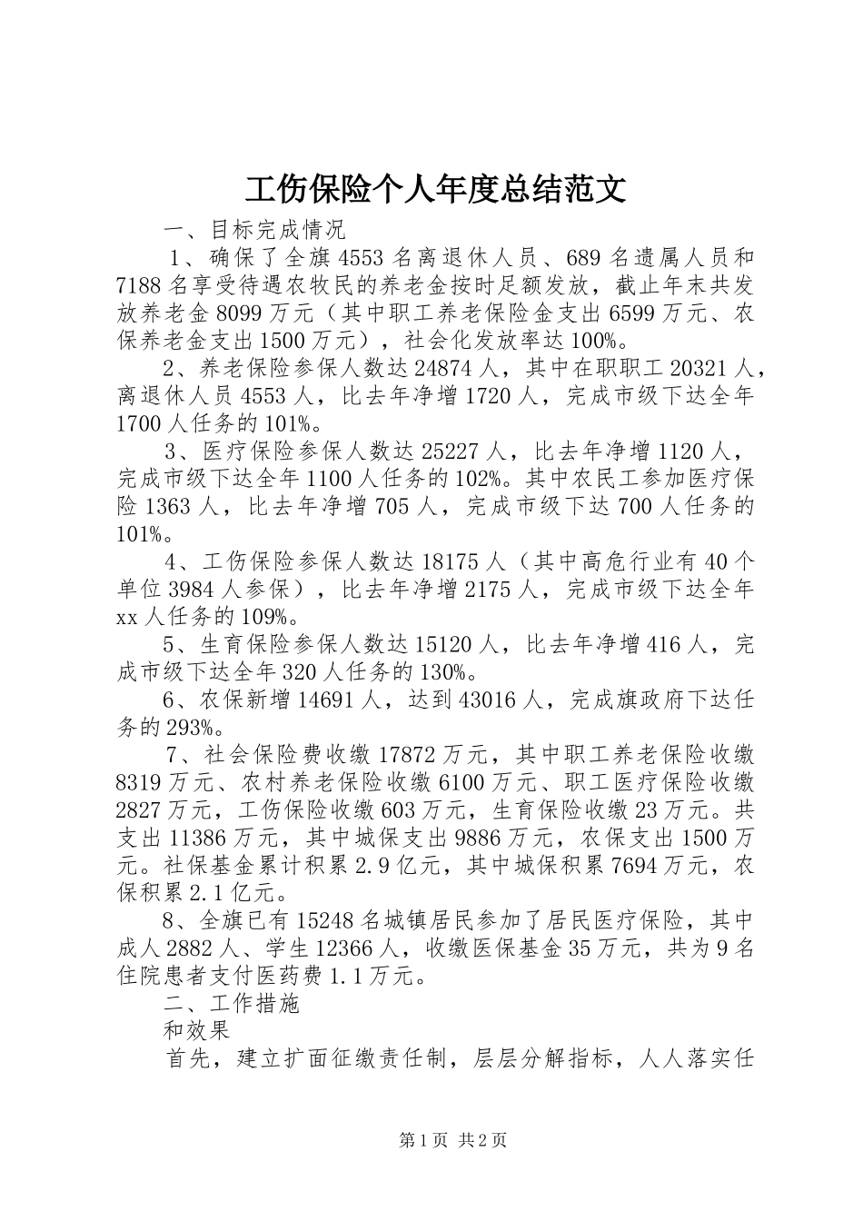 工伤保险个人年度总结范文_第1页