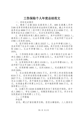 工伤保险个人年度总结范文