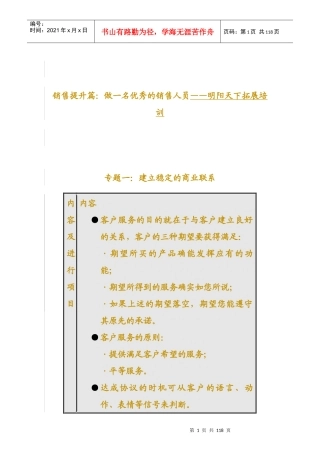 168销售提升篇做一名优秀的销售人员-明阳天下拓展