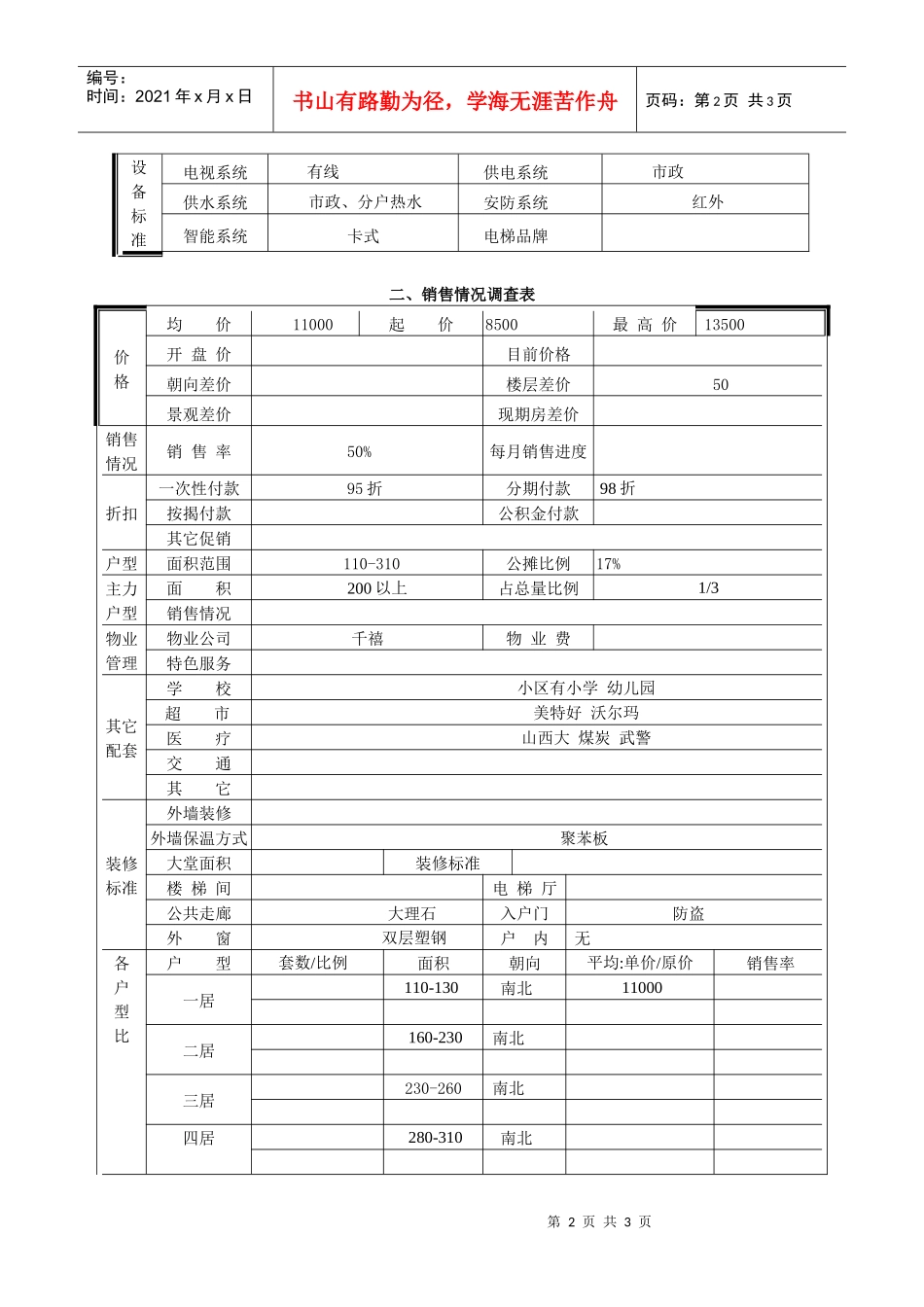 学府院市场调查表_第2页