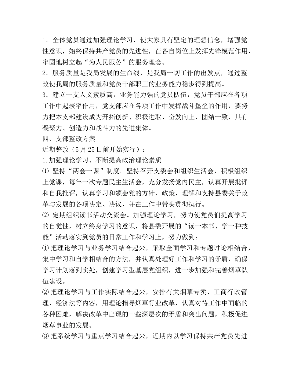 烟草专卖局(公司)支部整改方案 _第2页