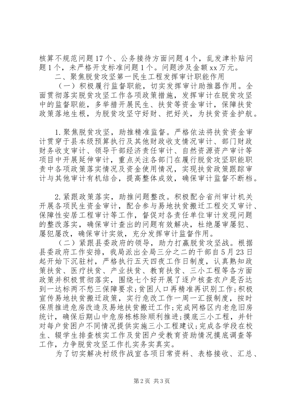 审计局XX年工作总结及XX年工作打算_第2页