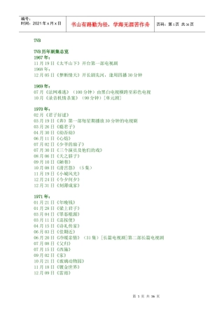 tvb电视剧
