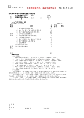 强企业绩效考核指标汇总