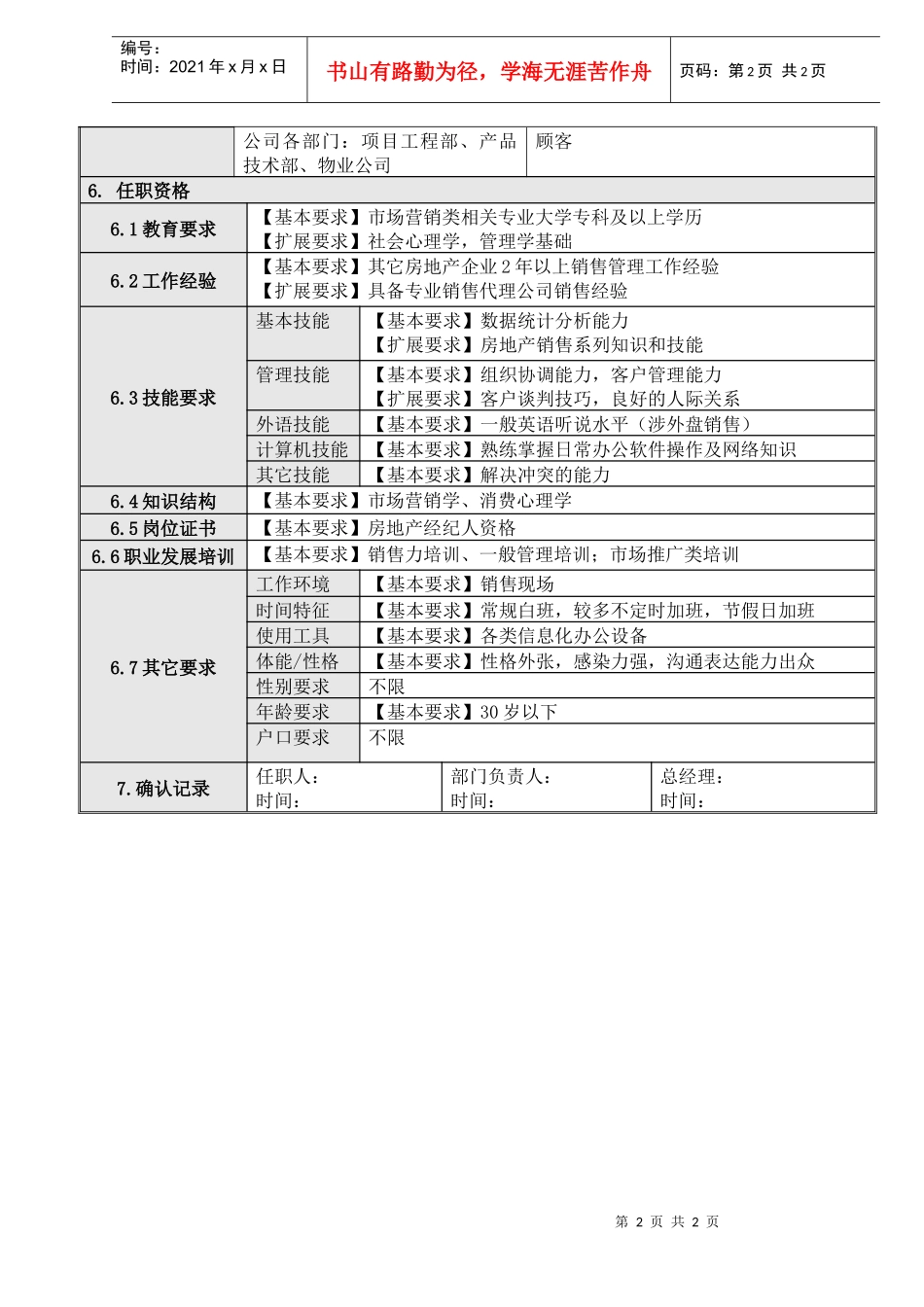 8销售员岗位说明书_第2页