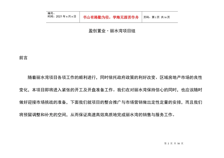 商场丽水湾营销推广整合方案_第2页