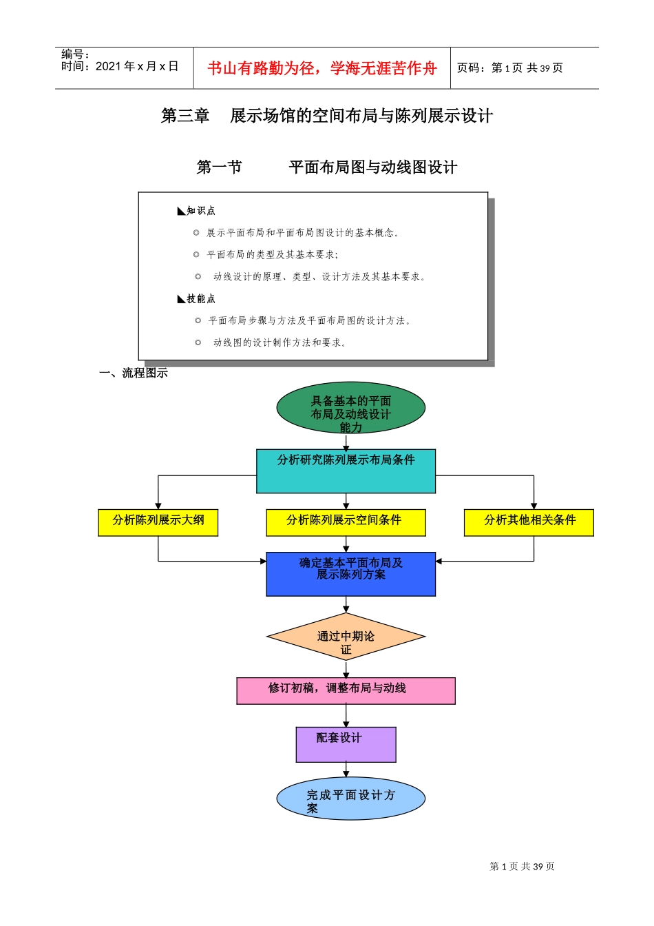 展示场馆的空间布局与陈列展示设计(DOC43页)_第1页