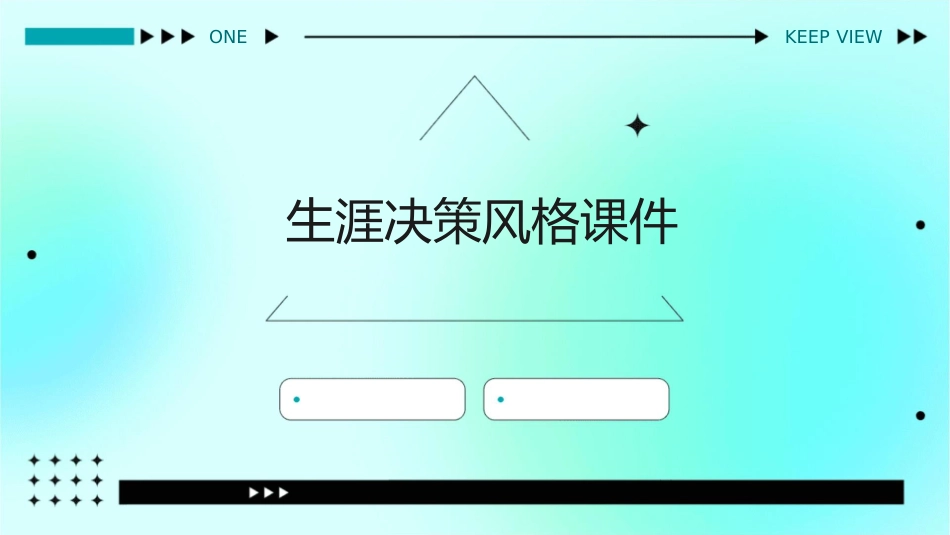 生涯决策风格课件_第1页