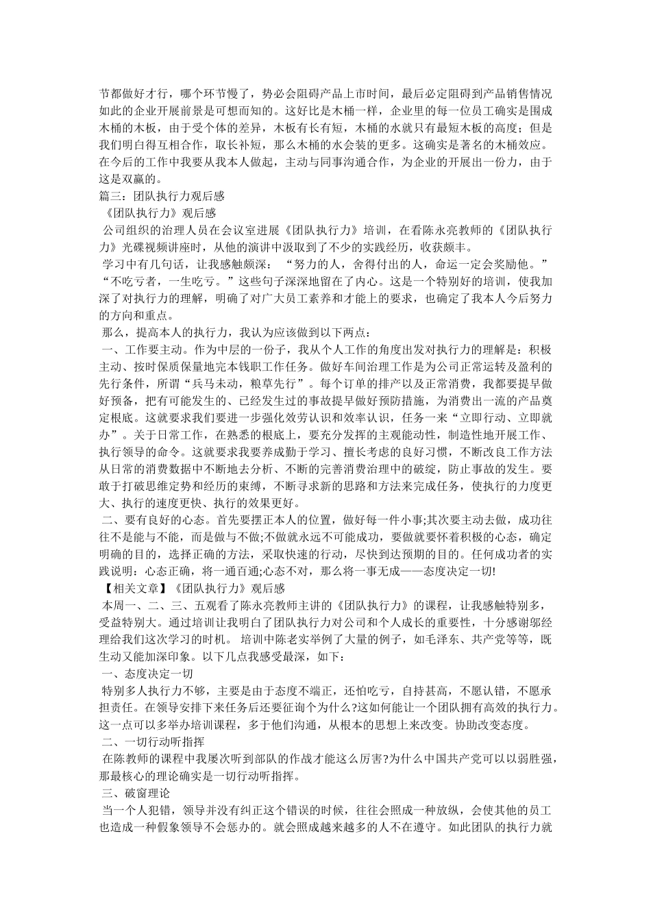 团队执行力观后感 _第3页