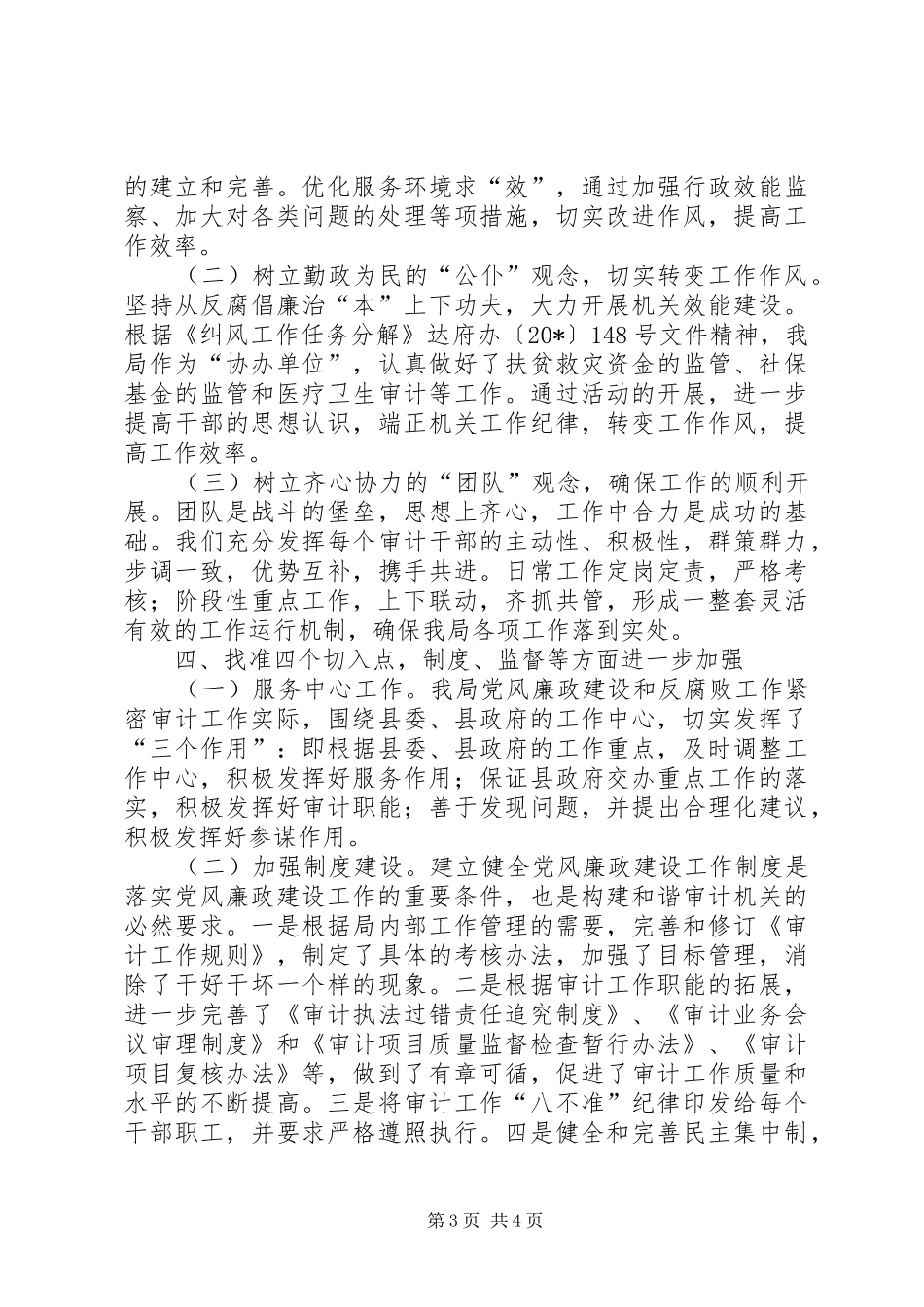 审计局上半年党风建设工作总结（县）_第3页