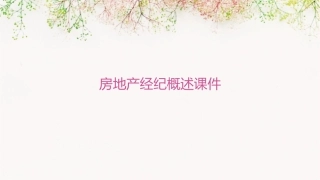 房地产经纪概述课件