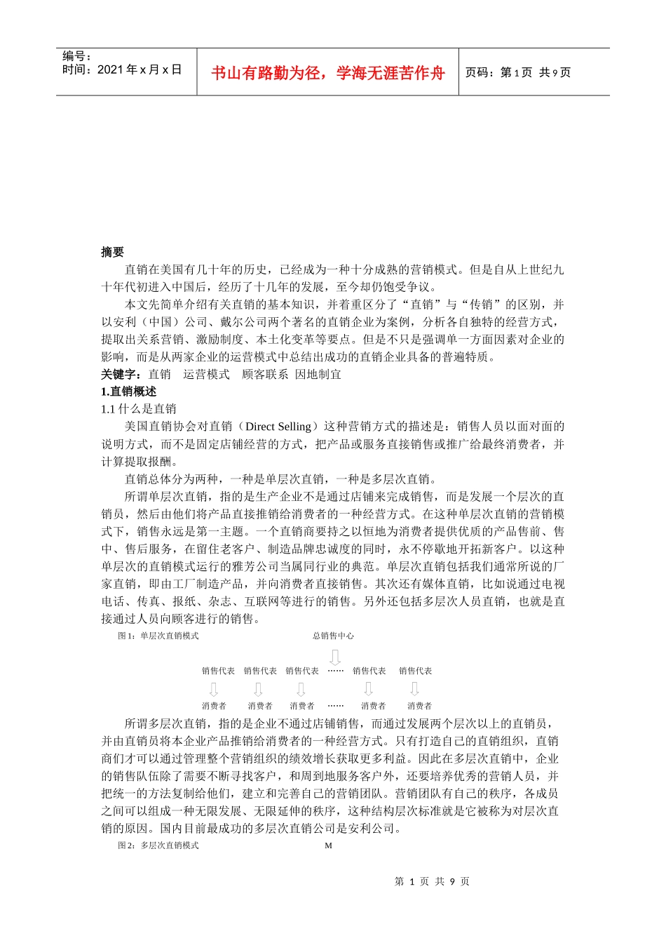 成功直销企业运营模式_第1页